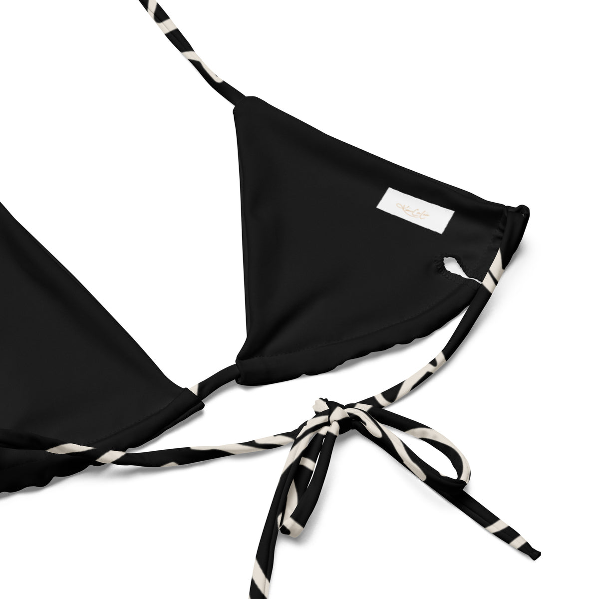 Signature Print Recycled String Bikini Top