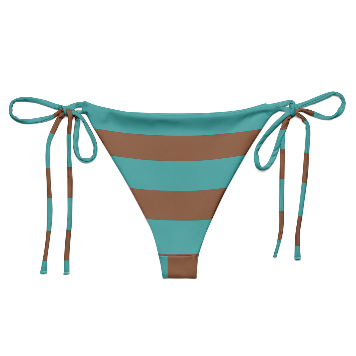 Striped string bikini bottom