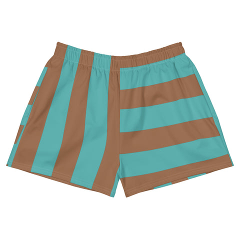 Striped Unisex Athletic Shorts